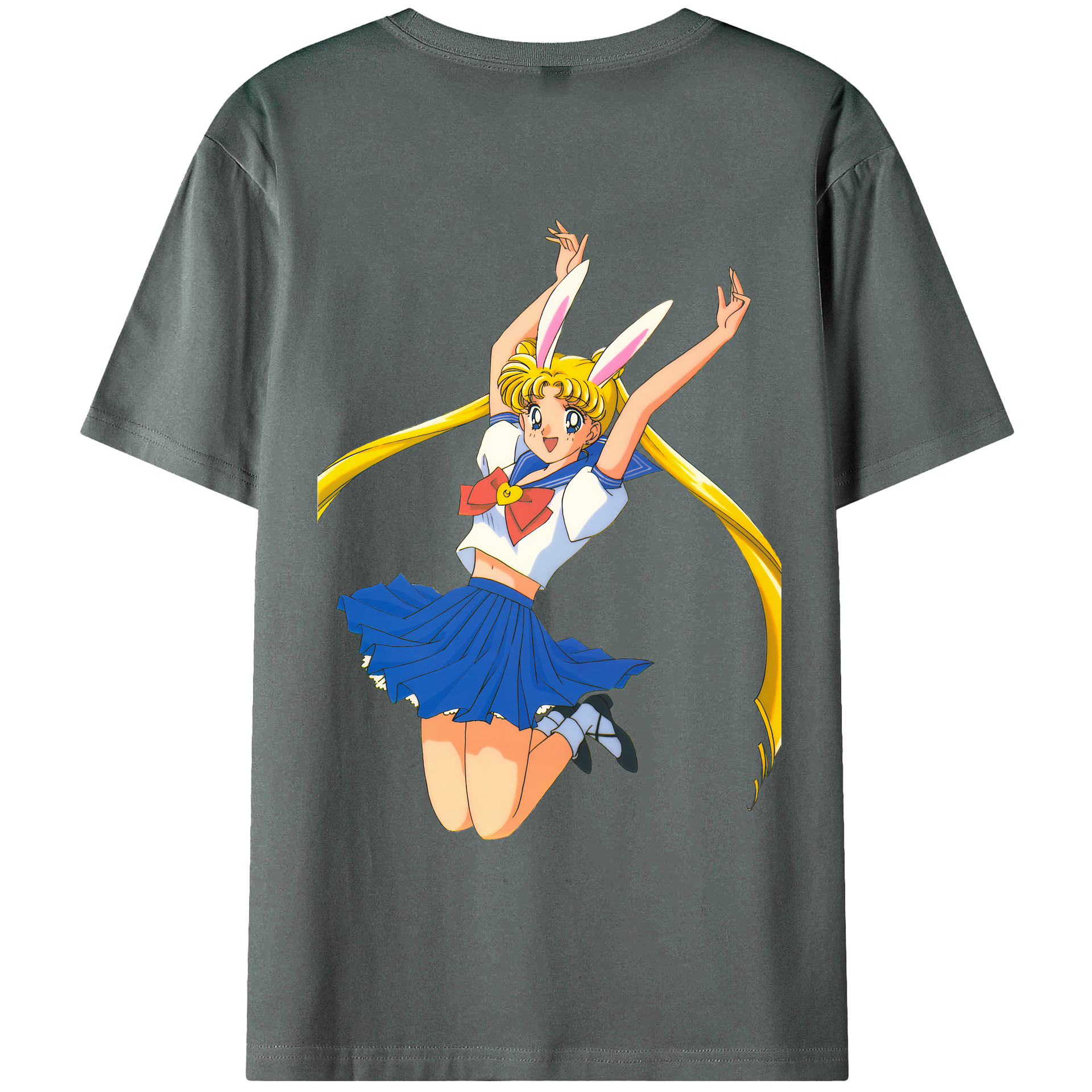 （画像用） 美少女戦士セーラームーン 愛野 美奈子 あいの みなこ Sailor Moon Aino Minako 綿100％ メンズ半袖Tシャツ（バックプリント） 通気性